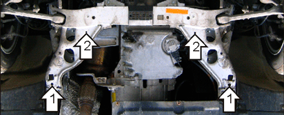 Защита двигателя Мотодор 00210 для BMW 1 (E81. E87) 04-12 / 3 (E90) 05-11