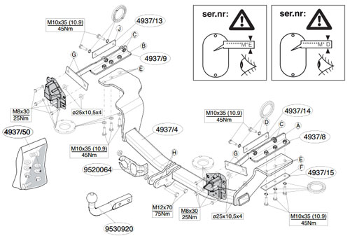 Фаркоп THULE 493700 для Nissan X-Trail 07- Фаркоп THULE 493700 для Nissan X-Trail 07-