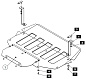 Защита двигателя, КПП Шериф 26.0780 для VOLKSWAGEN Touran / Caddy / Golf / Jetta / Seat Toledo / Altea / Leon