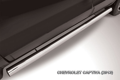 Защита порогов SLITKOFF CHCap13007 для Chevrolet CAPTIVA