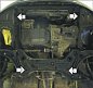 Защита картера двигателя, КПП MOTODOR 01312 для Mitsubishi Colt