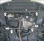 Защита картера двигателя, КПП Мотодор 01609 для Citroen C3 Picasso / Peugeot 207