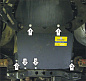 Защита КПП Мотодор 11310 для Mitsubishi Pajero Sport