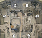 Защита картера двигателя, КПП МОТОДОР 01528 для Opel Astra H / Meriva