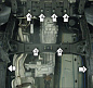 Защита КПП, раздаточной коробки Мотодор 382701 для Volkswagen Amarok