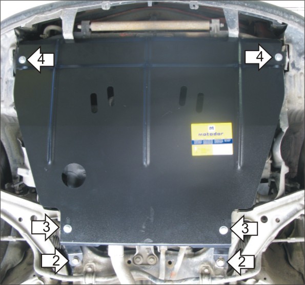Защита двигателя и КПП Мотодор 01401 для Nissan Primera 91-01