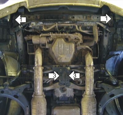 Защита двигателя Мотодор 02206 для Subaru Outback 00-03