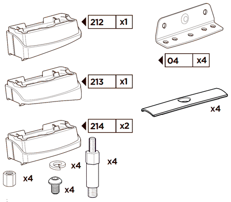 Крепёжный комплект THULE 3144 для MITSUBISHI L200 / Triton 15- / FIAT Fullback 16-