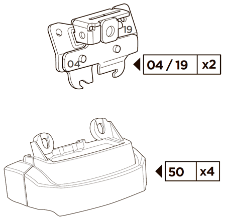 Крепёжный комплект THULE 3148 для OPEL Combo 02-11