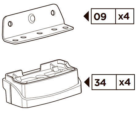 Крепёжный комплект THULE 3149 для VW T5 / T6