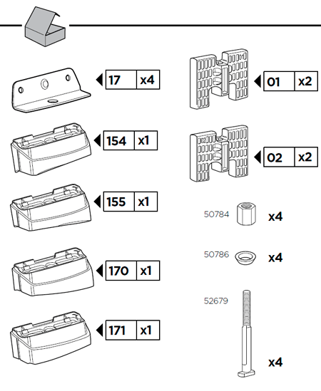 Крепёжный комплект THULE 3152 для MERCEDES GLE C292 15-