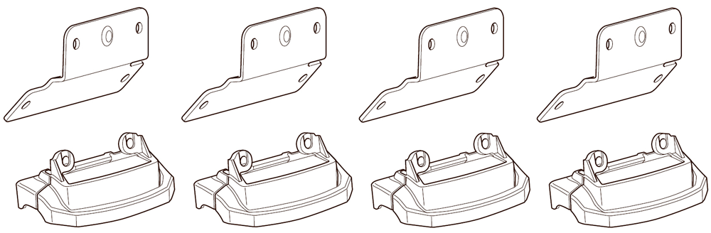 Крепёжный комплект THULE 4041 для CADILLAC Escalade / CHEVROLET Suburban / Tahoe 15- / Trailblazer 12- / GMC Yukon 15-