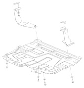 Защита картера двигателя, КПП Шериф .2088 V3 для AUDI A1 / Skoda Fabia / Scout / Rapid / Roomster / Praktik / Volkswagen Polo / Cross