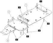 Защита двигателя, КПП Шериф 29.0720 для Ssang Yong INSTA