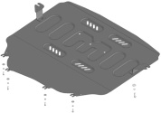 Защита картера двигателя, КПП Мотодор 77805 для GAC GS3