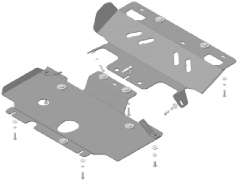 Защита днища автомобиля МОТОДОР 12515 для Toyota Hiace