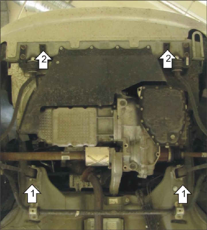 Защита картера двигателя Гранта FL с АКПП 