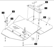 Защита двигателя, КПП Шериф 29.0885 для Ssang Yong Rexton 1