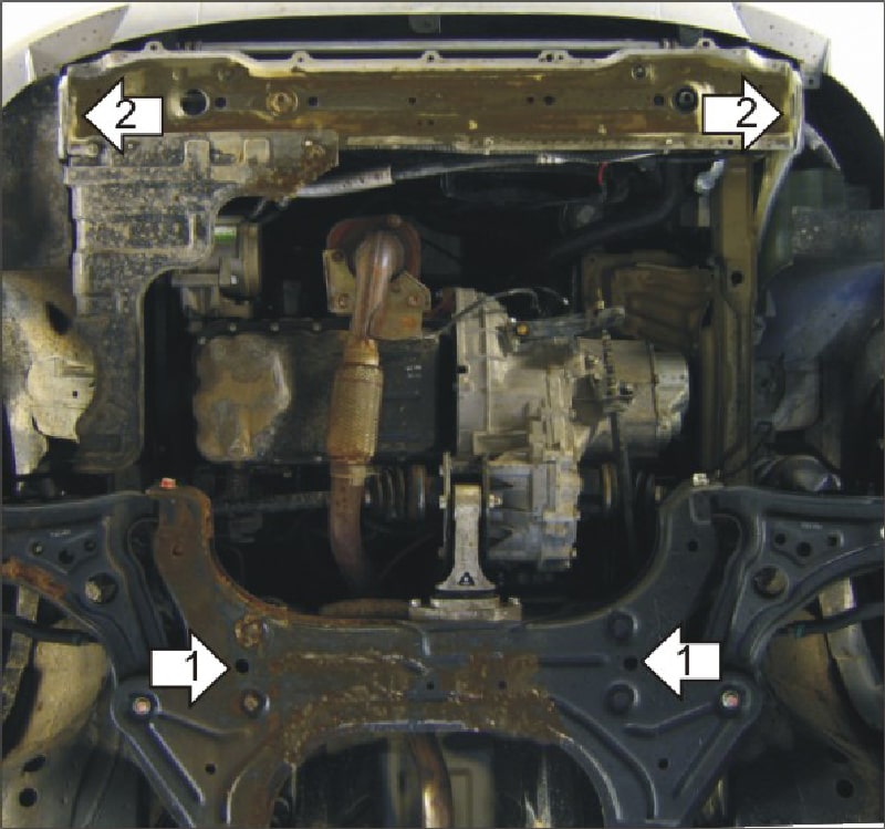Защита картера Chevrolet Aveo T200 рестайлинг 2006-2012 Автоброня