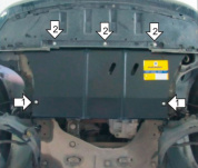 Защита картера двигателя, КПП Мотодор 01713 для Renault Scenic / Grand 2 / Megane 2