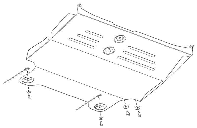 Защита картера двигателя, КПП Шериф 28.3800 для Lifan X70