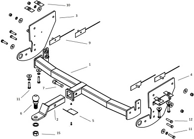 Фаркоп БИЗОН / BIZON FA 0135-E для Oting Palasso