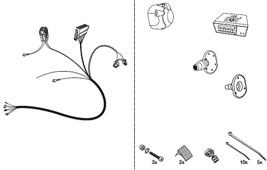 Электрика для фаркопа (оригинальная) BRINK 727503 для MERCEDES-BENZ M-CLASS W164