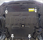 Защита картера двигателя, КПП Мотодор 77201 для Changan Cs35 Plus