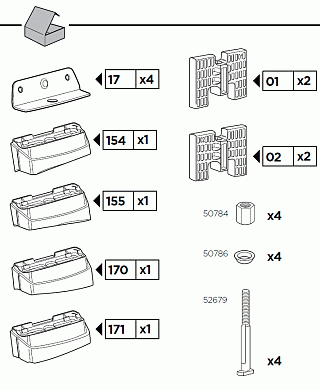 Крепёжный комплект THULE 3152 для MERCEDES GLE C292 15-