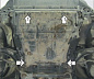 Защита картера двигателя, КПП Мотодор 11410 для Nissan X-Trail 2