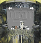Защита картера двигателя, КПП MOTODOR 70907 для Hyundai Santa Fe