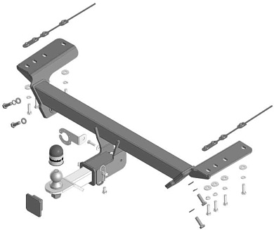 Фаркоп MOTODOR / МОТОДОР 99016-E для Exeed RX