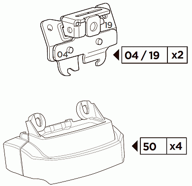 Крепёжный комплект THULE 3148 для OPEL Combo 02-11