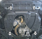 Защита радиатора, картера двигателя, КПП Мотодор 77203 для Changan UNI-K