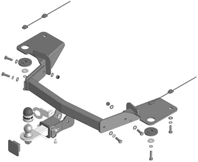 Фаркоп MOTODOR / МОТОДОР 99018-E для Jetour X90 Plus
