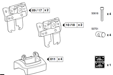 Крепёжный комплект THULE 3103 для CHEVROLET Orlando 11–