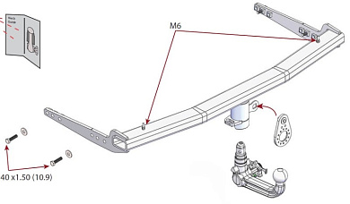 Фаркоп WESTFALIA 322094600001 для Audi A3 / Skoda Octavia / VW Golf