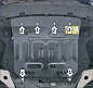 Защита картера двигателя, КПП Мотодор 73903 для FAW Bestune T99