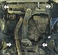 Защита картера двигателя, КПП Мотодор 01412 для Nissan R Nessa