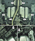 Защита топливного бака автомобиля Мотодор 33215 для Land Rover Range Rover Evoque 1