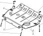 Защита картера двигателя, КПП Мотодор 05005 для Lexus RX