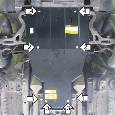 Защита картера двигателя, КПП MOTODOR 05803 для Jaguar S-type