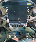 Защита бампера, двигателя, КПП MOTODOR 11701 для Renault Duster