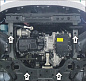 Защита картера двигателя, КПП Мотодор 71003 для KIA KX3