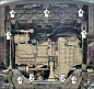 Защита радиатора, картера двигателя, КПП Мотодор 77206 для Changan UNI-T