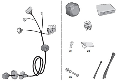 Электрика для фаркопа (оригинальная) HAK SYSTEM 21250574 для TOYOTA Land Cruiser 250