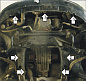 Защита радиатора, двигателя, КПП Мотодор 00131 для Audi A4