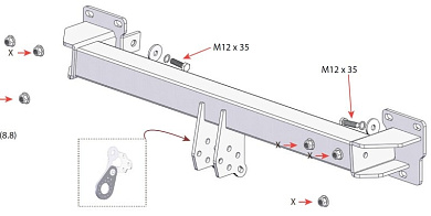 Фаркоп WESTFALIA 313639600001 для Mercedes W177 / V177 / W247 / X118 / C118 / H247 / X247