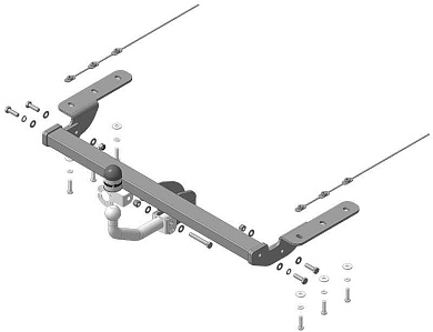 Фаркоп MOTODOR / МОТОДОР 91314-A для Mitsubishi Xpander Cross