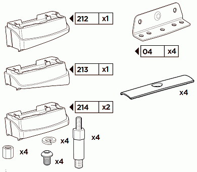 Крепёжный комплект THULE 3144 для MITSUBISHI L200 / Triton 15- / FIAT Fullback 16-